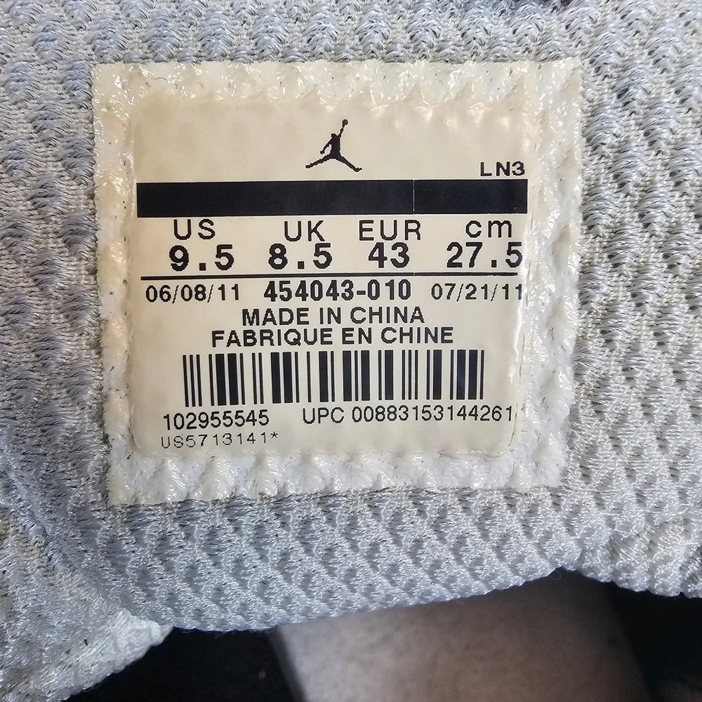 Nike Jordan Flight SC-1 Jumpman Black White Shoes Mens Size 9.5 454043-010